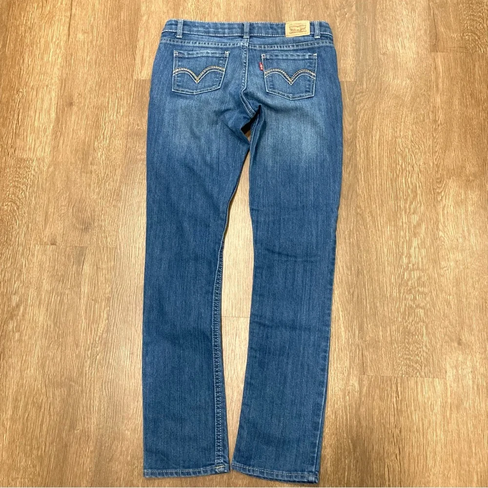 Girls Size 12 Levi’s 711 Skinny Red Tab Blue Jeans